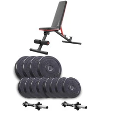 Набір Elitum Titan гантелі 2х21кг з лавою Hop-Sport HS-2050 HB