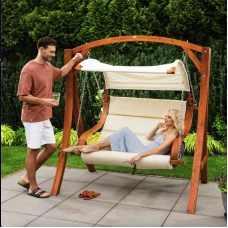 Садова гойдалка Di Volio Pergia двомісна бежевий