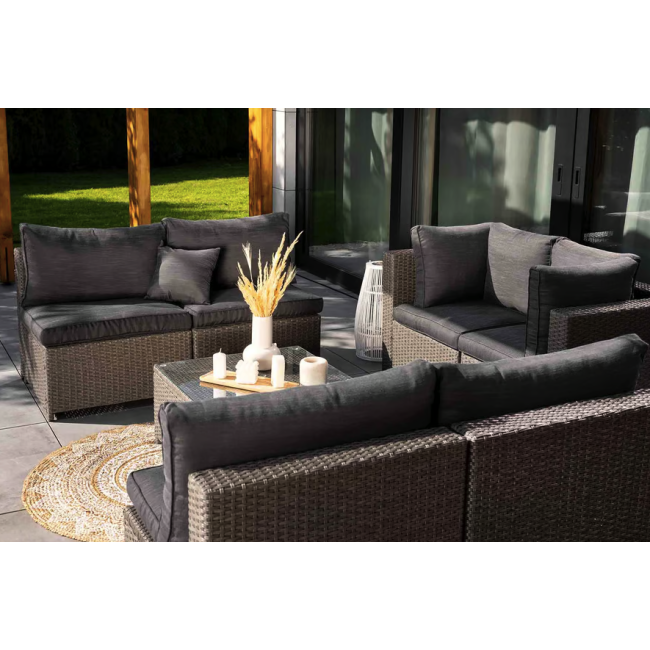 Комплект садовой мебели Di Volio Torino Серый/Графитовый