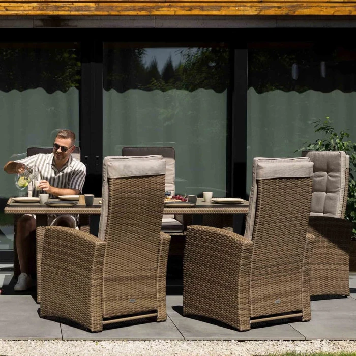 Комплект садових меблів Di Volio Rawena 6+1 бежевий