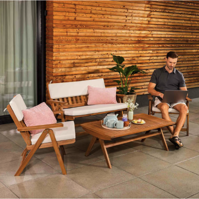 Комплект садовой мебели Di Volio Lusiano складной бежевый