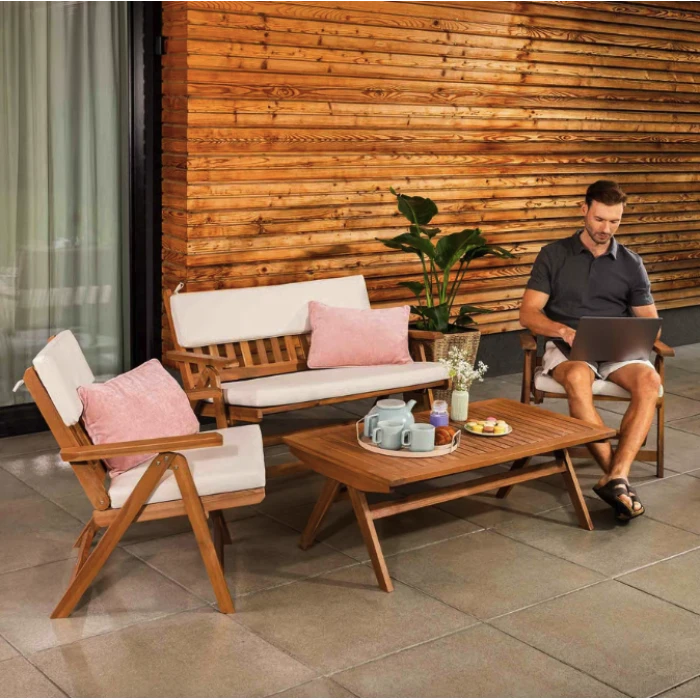 Комплект садовой мебели Di Volio Lusiano складной бежевый