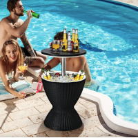 Стол-холодильник Costway Curver с регулируемой высотой 30L черный