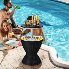 Стол-холодильник Costway Curver с регулируемой высотой 30L черный