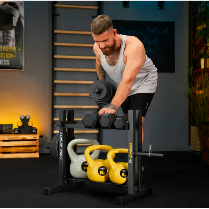 Стійка 2-рівнева для гантелей, дисків та гирь TX-045DR