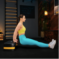 Степ платформа Trex Sport TX-030AS 3 уровня черно-желтая