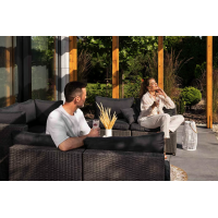 Комплект садових меблів Di Volio Torino Сірий/Графітовий