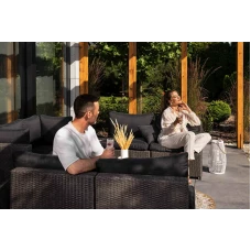 Комплект садових меблів Di Volio Torino Сірий/Графітовий