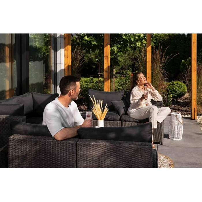 Комплект садових меблів Di Volio Torino Сірий/Графітовий