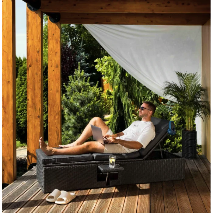 Садовый шезлонг Di Volio Asco черный