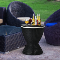 Стол-холодильник Costway Curver с регулируемой высотой 30L черный