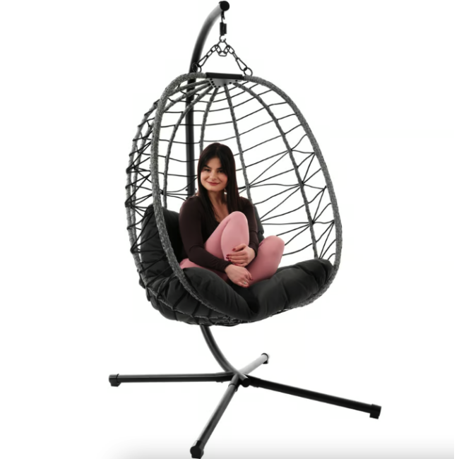 Підвісне крісло-кокон Di Volio Corta одномісне графітовий