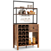 Стеллаж винный Costway Vinoteca кухонный шкаф в стиле Loft