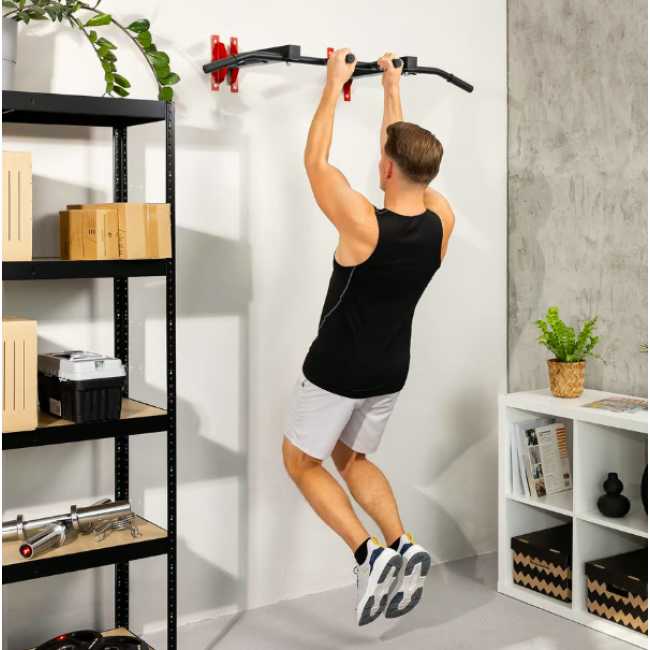 Турнік універсальний на стіну та стелю Hop-Sport HS-2006K із рукавичками