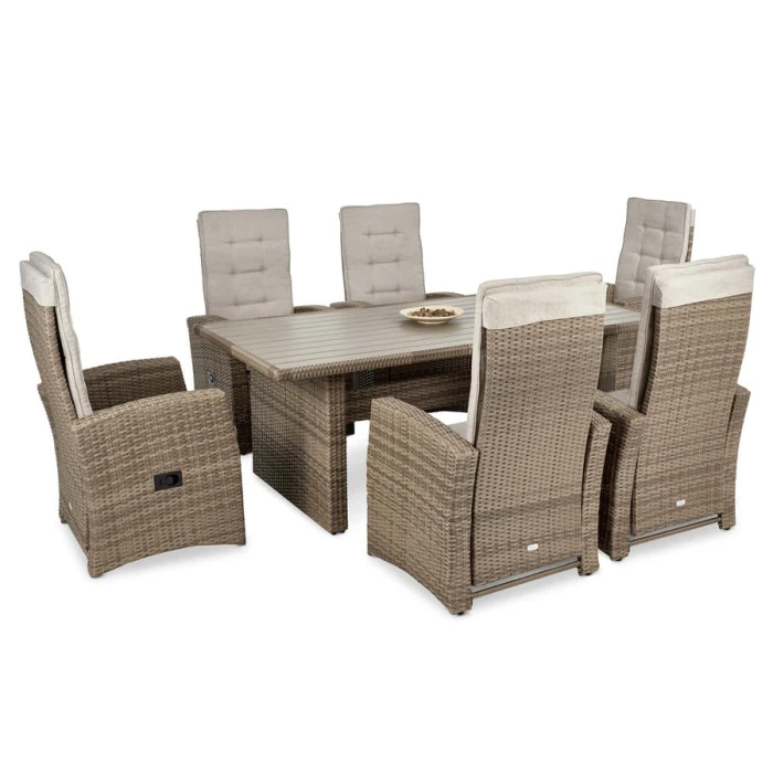 Комплект садових меблів Di Volio Rawena 6+1 бежевий