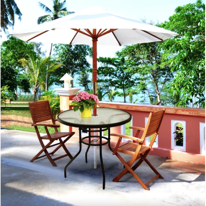 Садовый стол Costway Acapulco с местом для зонта