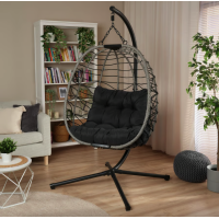 Підвісне крісло-кокон Di Volio Corta одномісне графітовий