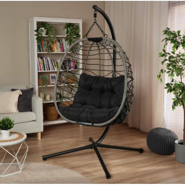 Підвісне крісло-кокон Di Volio Corta одномісне графітовий