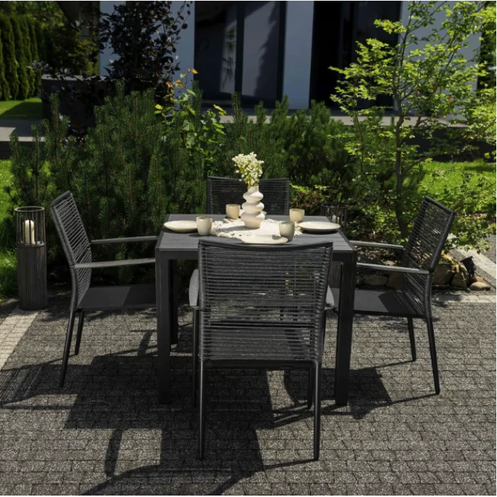 Комплект садових меблів Di Volio Carineo 4+1 сірий