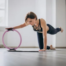 Кільце для пілатесу Gymtek армоване скловолокно 38см фіолетовий