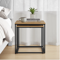 Комплект журнальных столиков Leobert Nika натуральный квадратный.