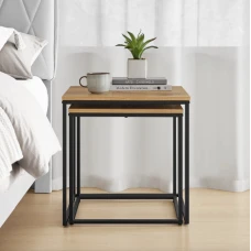 Комплект журнальных столиков Leobert Nika натуральный квадратный.