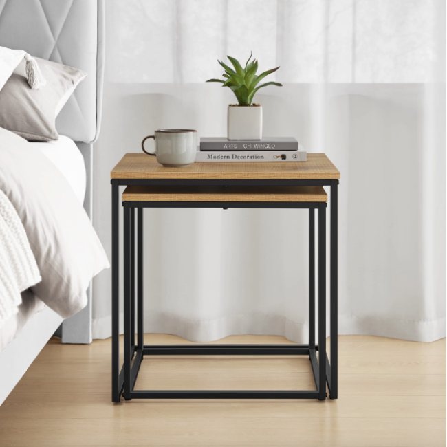 Комплект журнальных столиков Leobert Nika натуральный квадратный.