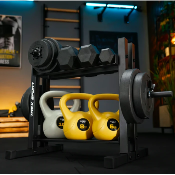 Стійка 2-рівнева для гантелей, дисків та гирь TX-045DR