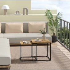 Комплект журнальных столиков Leobert Nika натуральный квадратный.