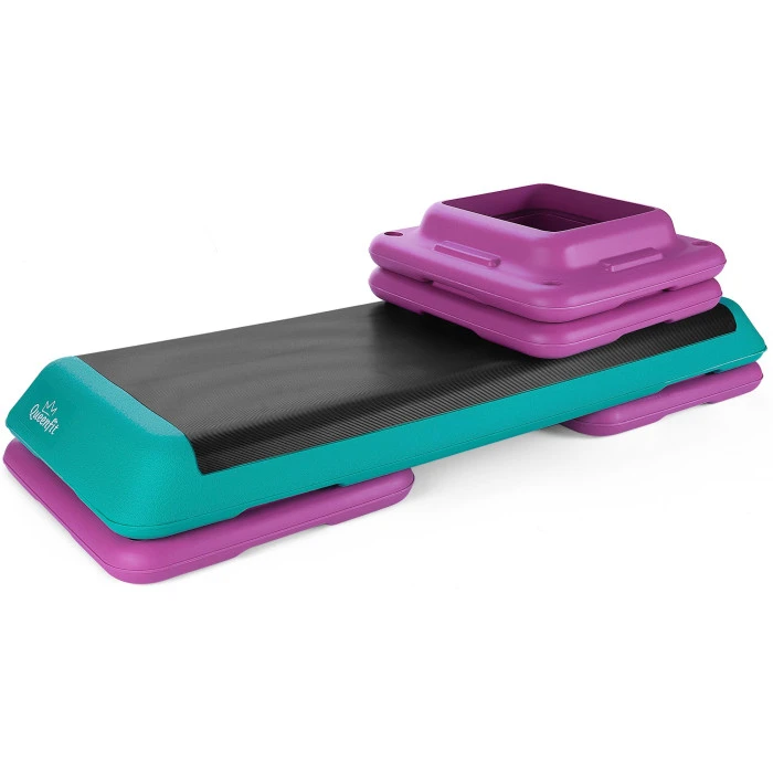 Степ-платформа Queenfit 3-х рівнева різнобарвна