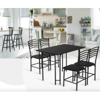 Комплект мебели Costway Katarina стол и 4 стулья черный