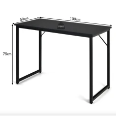 Письменный стол Costway Homart со стальным каркасом черный