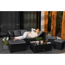 Садові меблі Di Volio Bologna чорний/сірий