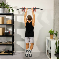 Турнік універсальний на стіну та стелю Hop-Sport HS-2006K із рукавичками