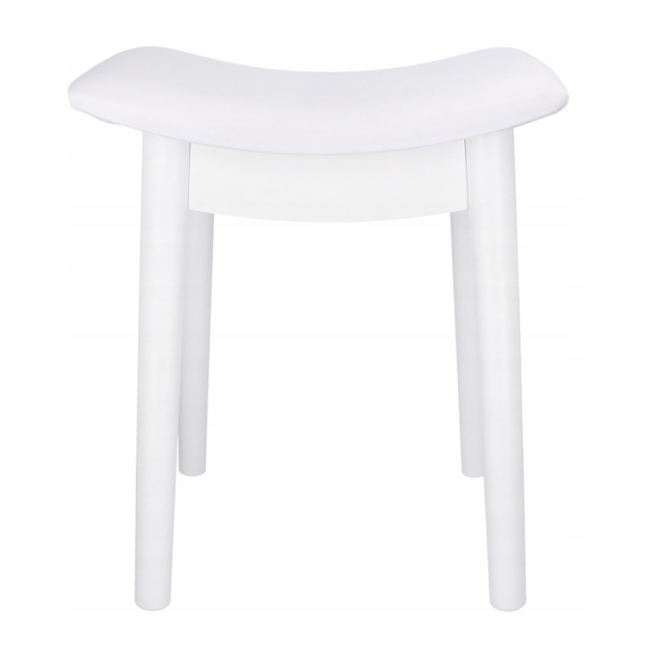 Табурет Chomik ROKA вигнутий у скандинавському стилі білий