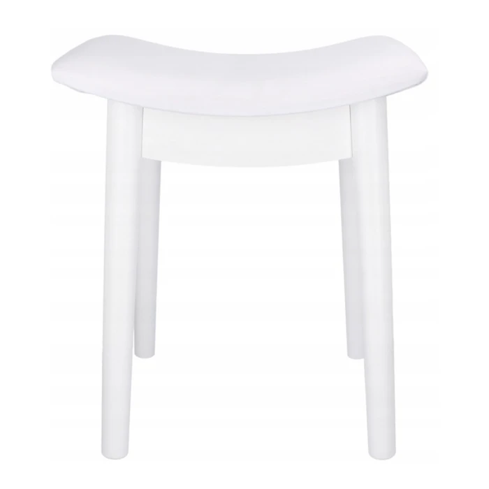 Табурет Chomik ROKA вигнутий у скандинавському стилі білий