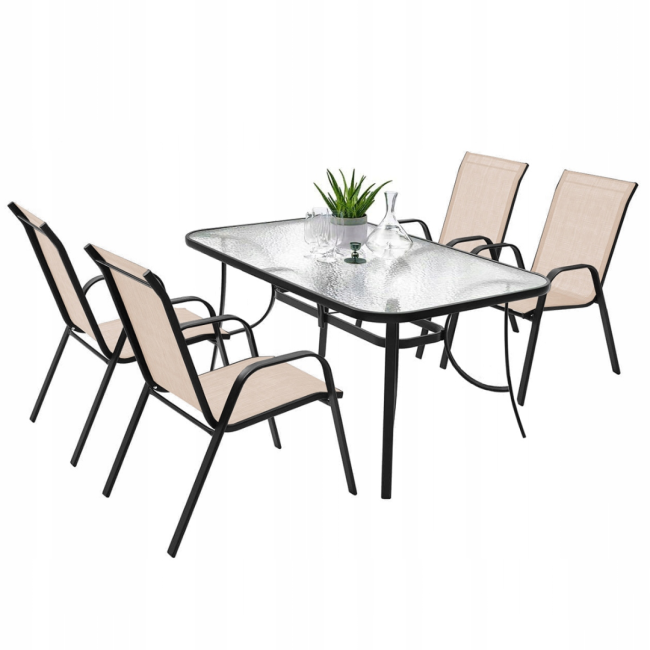 Комплект садових стільців Chomik GARDEN LINE CORTINA коричневий