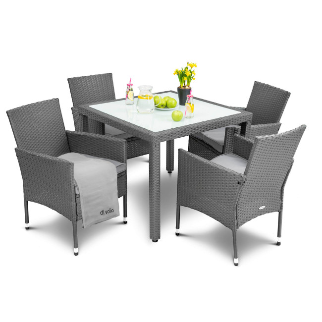 Садові меблі Di Volio VERONA 4+1 сірі