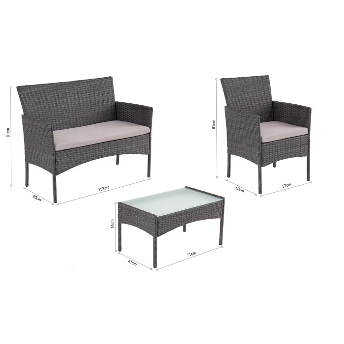 Садові меблі Di Volio PADOVA PRO сірі