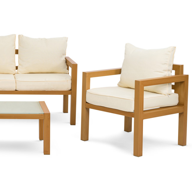 Комплект садових меблів Di Volio Brescia 3 Натуральний/кремовий
