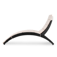 Садовий шезлонг Di Volio Ciampino чорний/білий