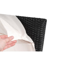 Садовий шезлонг Di Volio Ciampino чорний/білий