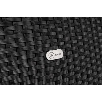 Садовий шезлонг Di Volio Ciampino чорний/білий