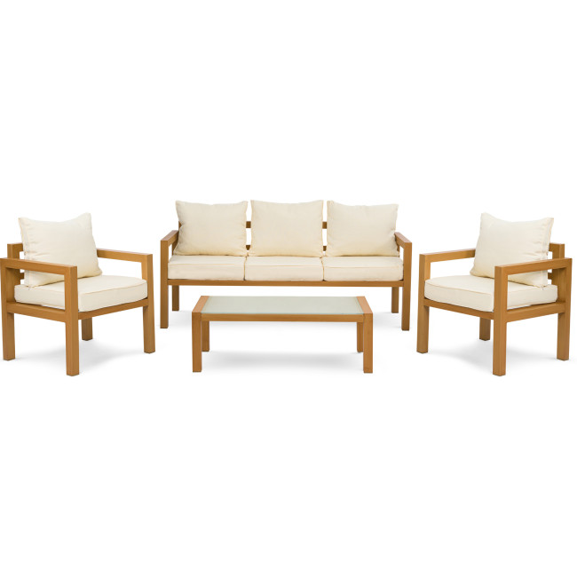 Комплект садових меблів Di Volio Brescia 3 Натуральний/кремовий