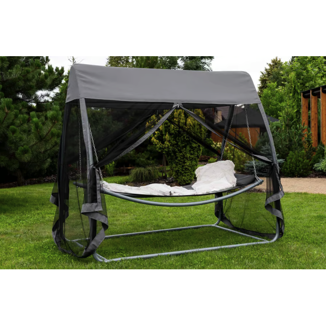 Гамак-качели с москитной сеткой Di Volio Treviso серый