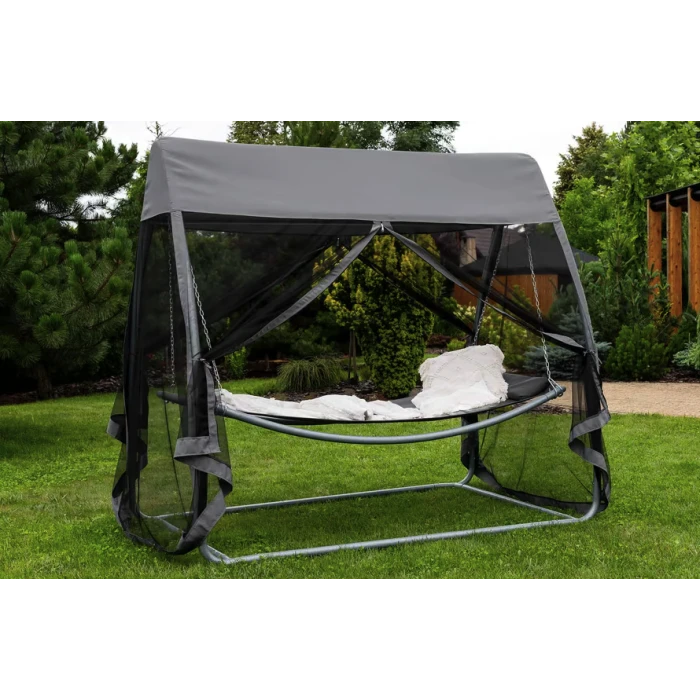 Гамак-качели с москитной сеткой Di Volio Treviso серый