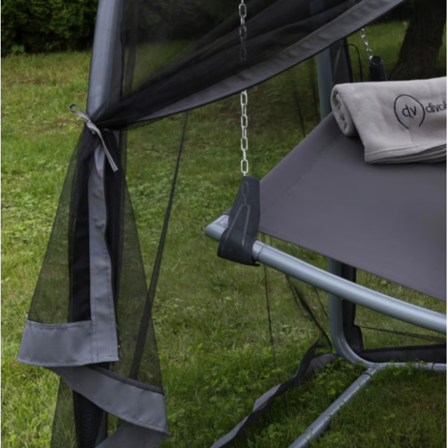 Гамак-качели с москитной сеткой Di Volio Treviso серый