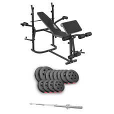 Набір Hop-Sport Premium 69кг з лавою TX-020 та штангою