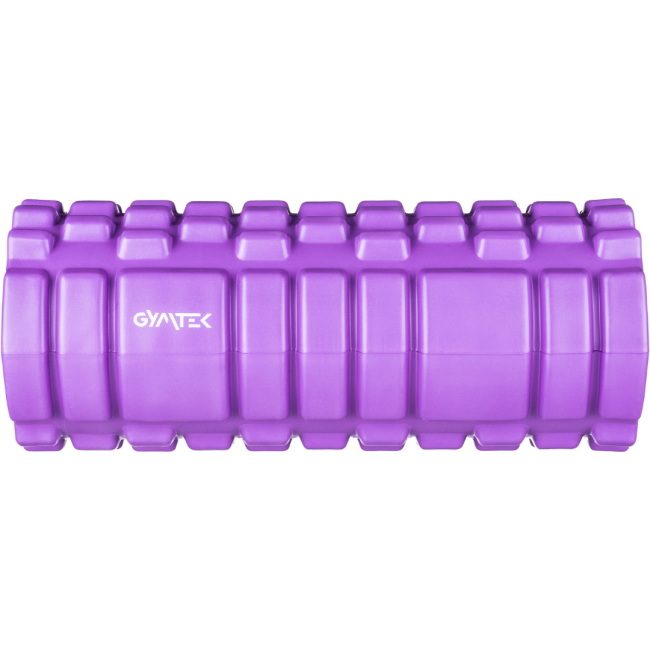 Масажний ролик Gymtek для йоги та фітнесу EVA 33*14см фіолетовий