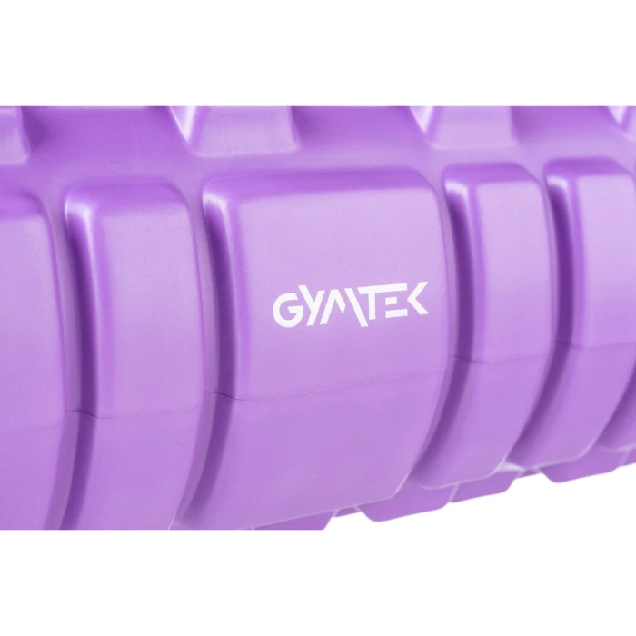 Масажний ролик Gymtek для йоги та фітнесу EVA 33*14см фіолетовий